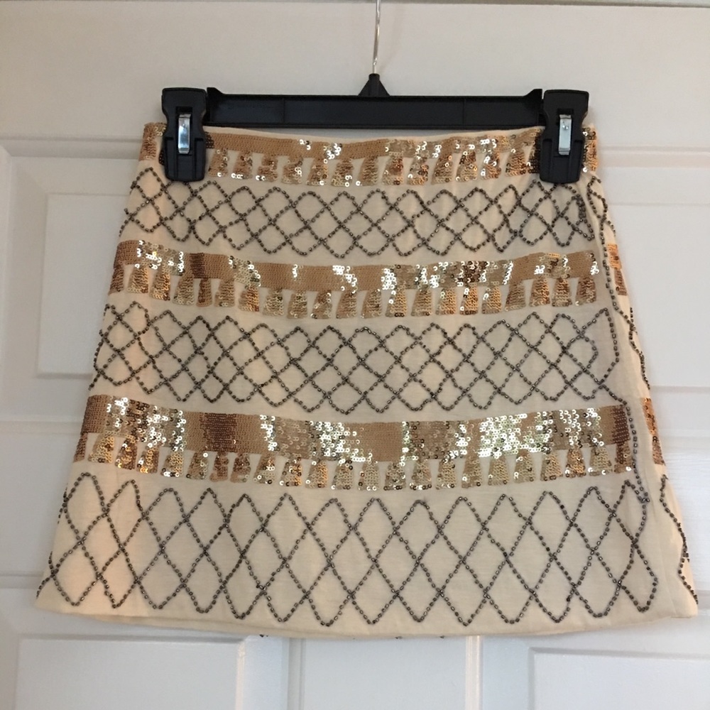Metallic sequin skirt